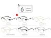 Retro Black Semi-Rimless TR90 Geek Style Eyeglass Frame - Myopia Fashion Glasses