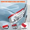 Red Soft Carbon Fiber Headlight Eyebrow Sticker Trim for Ford Maverick +