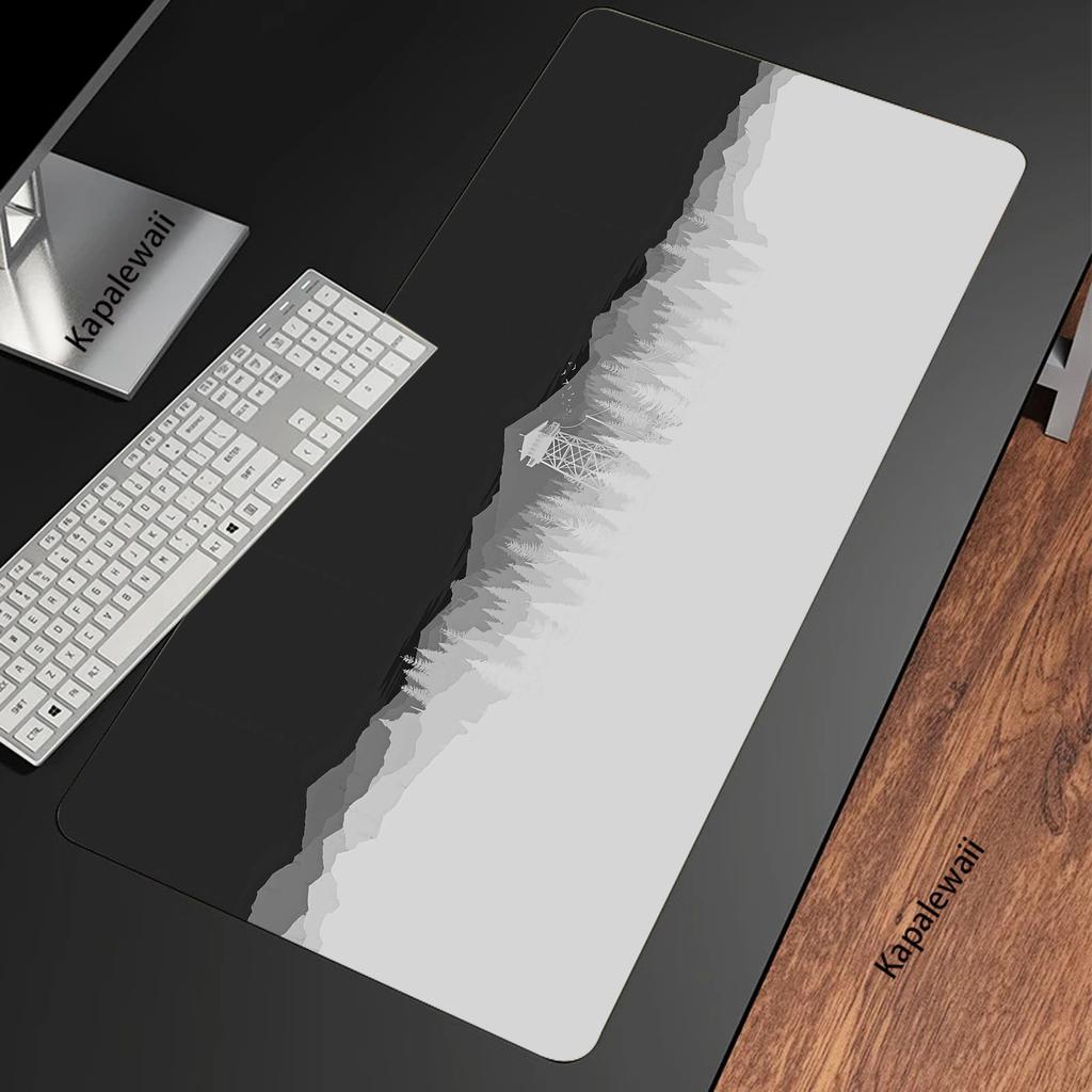 Schwarz-Weiß Gaming-Mauspad Gamer Speed Zubehör Tastaturunterlagen Verriegelungskante Computer-Mauspad Notizbuch Büro-Mausmatte