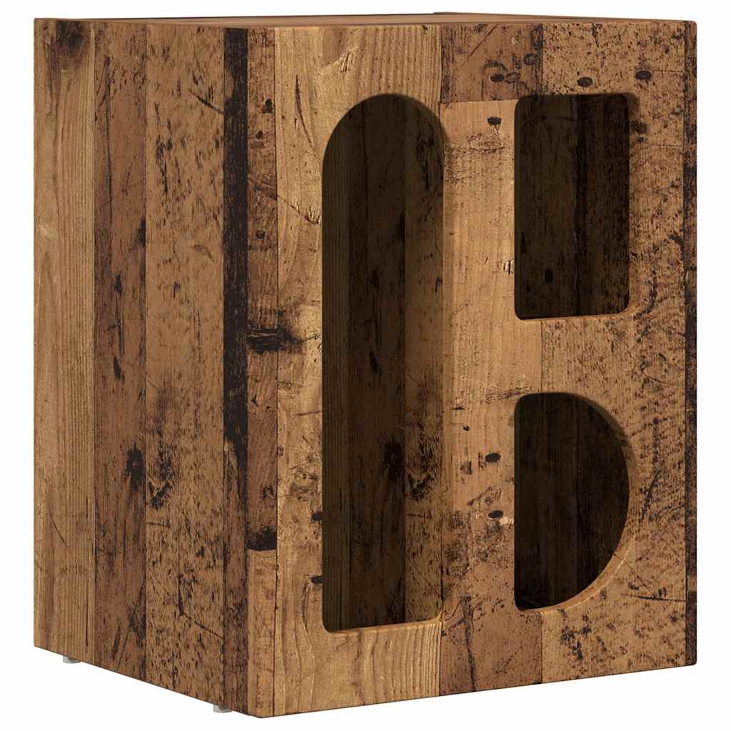 Nightstand Reclaimed Wood Look 40 x 35 x 50 cm Engineered Wood