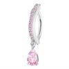 1PCS Heart Crystal Belly Button Rings For Women Fashion Reverse Belly Piercing Buckle Butterfly Navel Barbell Body Jewelry Gift