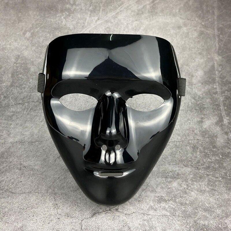 Barnemaske Halloween rekvisitter Masquerade full ansiktsmaske Hip Hop Voksen Håndmalt Hvit Street Dance Menn Voksen Maske