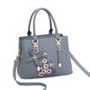 Fashion PU Leather Shoulder Bags Solid Color Large Capacity Ladies Handbags with Pendant Female Messenger Bag