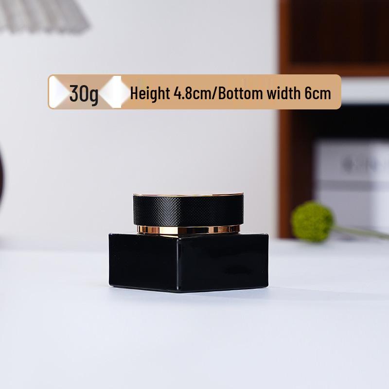 Press-Type Square Glass Skincare Bottle Set - Refillable for Lotion & Travel