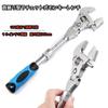 HYCDIYTS Ratcheting Monkey Swivel 180 Degree Magic Adjustable Fits Up To 45mm Jaw Universal DIY Tool Wrench, Head, Rotation, Multi-Function Wrench,