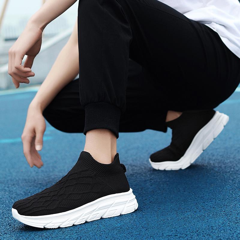 Zapatillas Deportivas Mujer Negro Blanco Caqui Hombres Casuales Ligeras Slip-on Calcetines Zapatos Pareja Zapatillas para Correr
