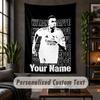 Personalized Wall Tapestry,Kylian Mbappe Custom Text, Soft Fabric Wall Art For Indoor Decoration