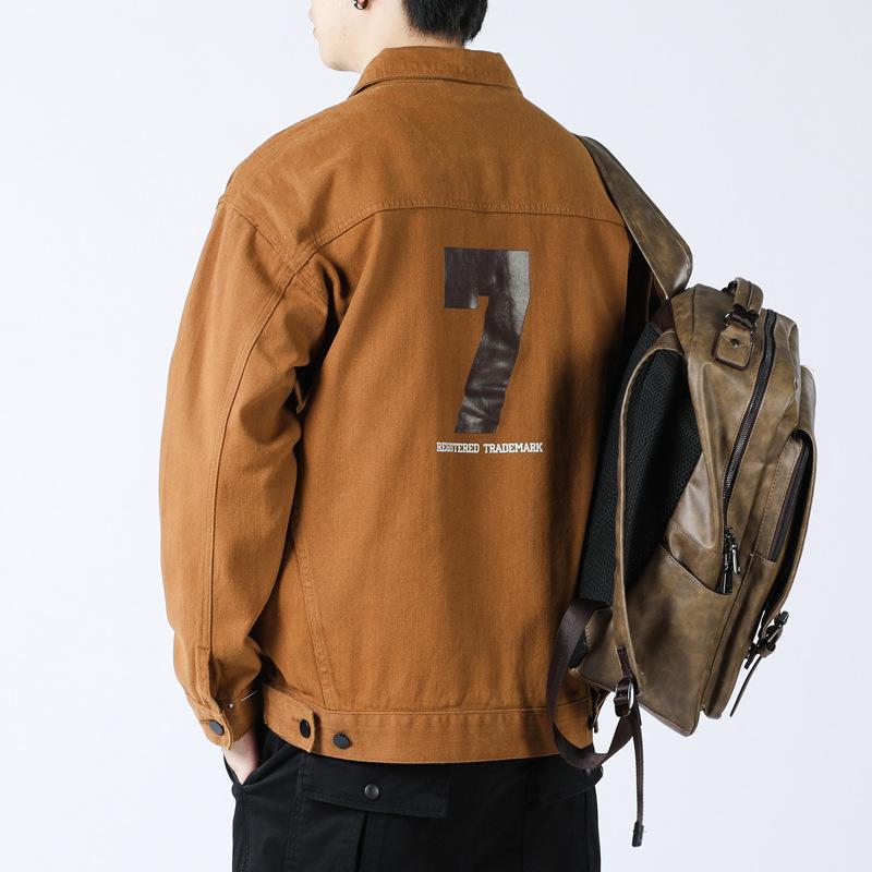 Spring and Autumn New Denim Jacket Men's Workwear Simple American Casual Jacket