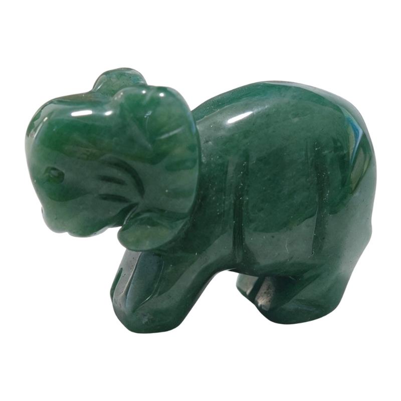 Traditional Chinese Zodiacs Green Aventurine Ornament Carved Crystal Animal Statue For Cultural Home Decors Collectibles