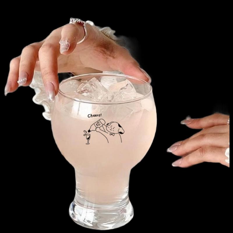 Shangqi High-Stem 420ml Juice & Beer Glasses - Set of 5