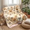 Plaid Paws Pattern Theme blanket Lightweight Warm Flannel Blanket Decorative Throw Blanket for Home Decoration