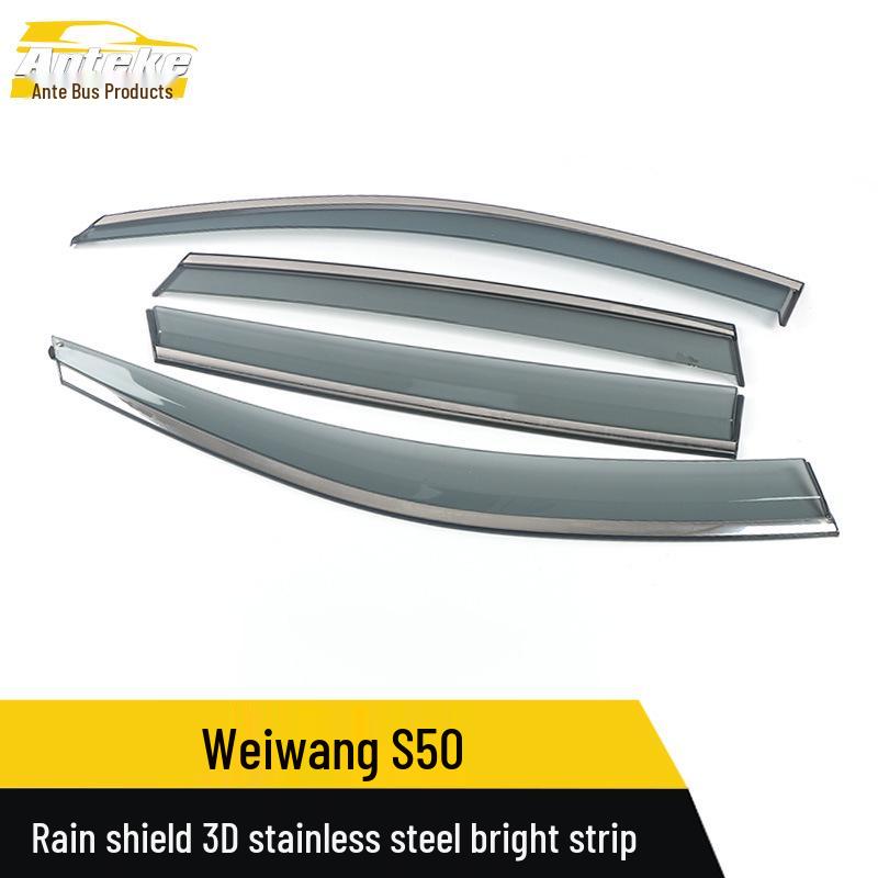 Stainless Steel Rain Deflector Trim for BAIC Weiwang S50