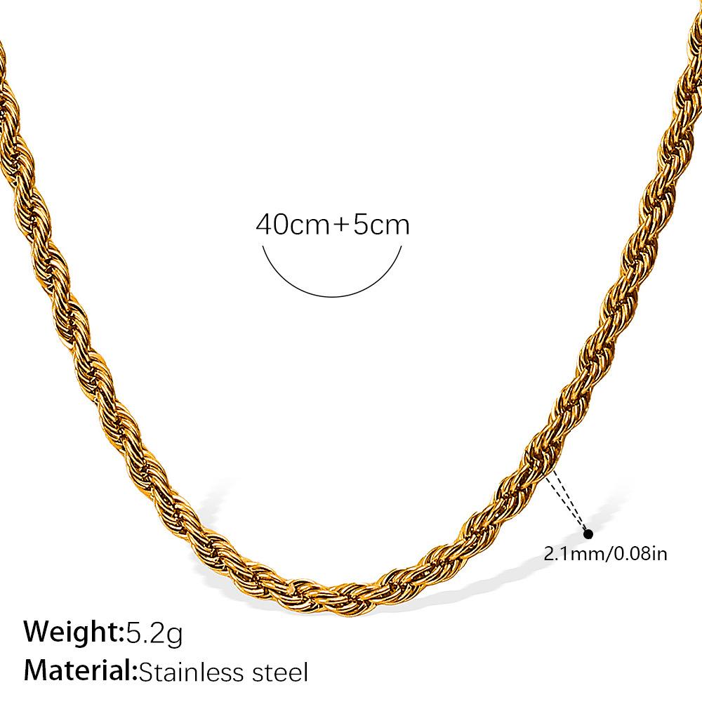 Vielseitig Und Vielfältig Kette Schlangenknochen Geprägt Kettenstil Halskette Verdrehte Kette Edelstahl Vergoldet Personalisiert Frau