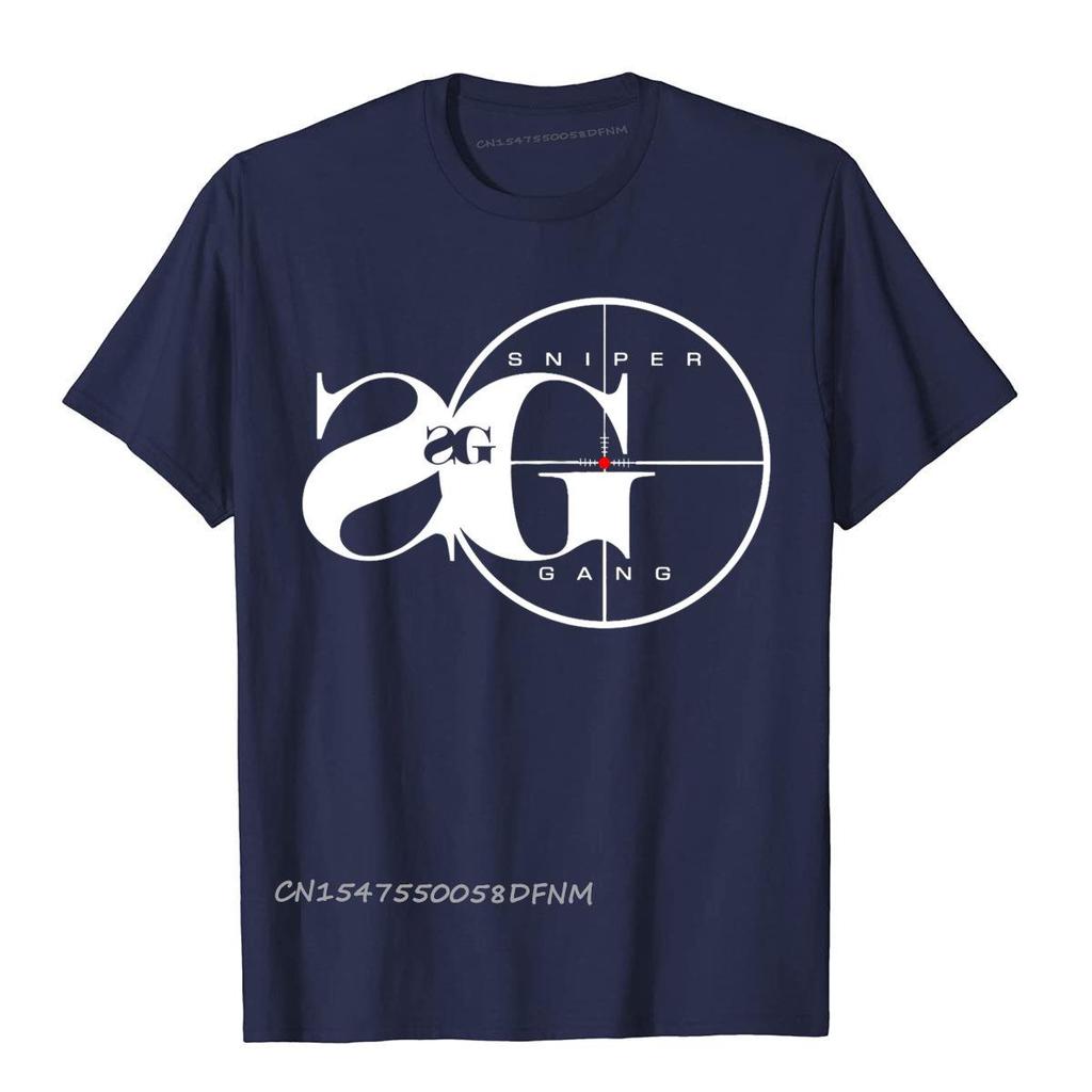 Sniper Gang Happy Anjar Premium Baumwolle Tops & T-Shirts für Herren Fitness Top T-Shirts Lässig Lustig