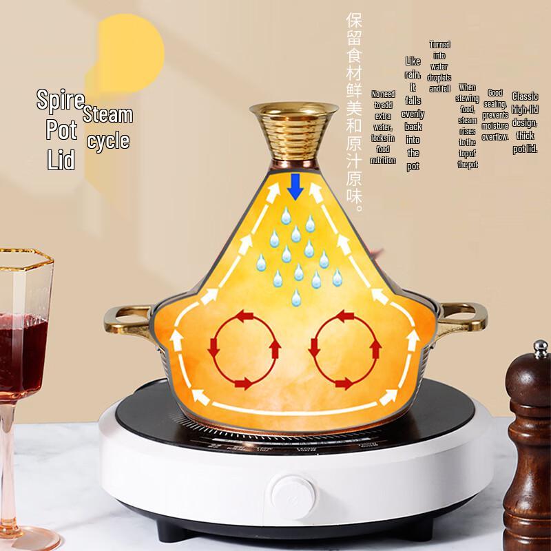 Rose Gold Moroccan Tagine Mini Soup Pot