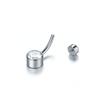 5/10 Stück Titan Bauchnabelring 14G 6mm 8mm 10mm 12mm Bauchnabel Piercing Schmuck mit Zirkonia Kurzer Stab Bauchnabel Piercings