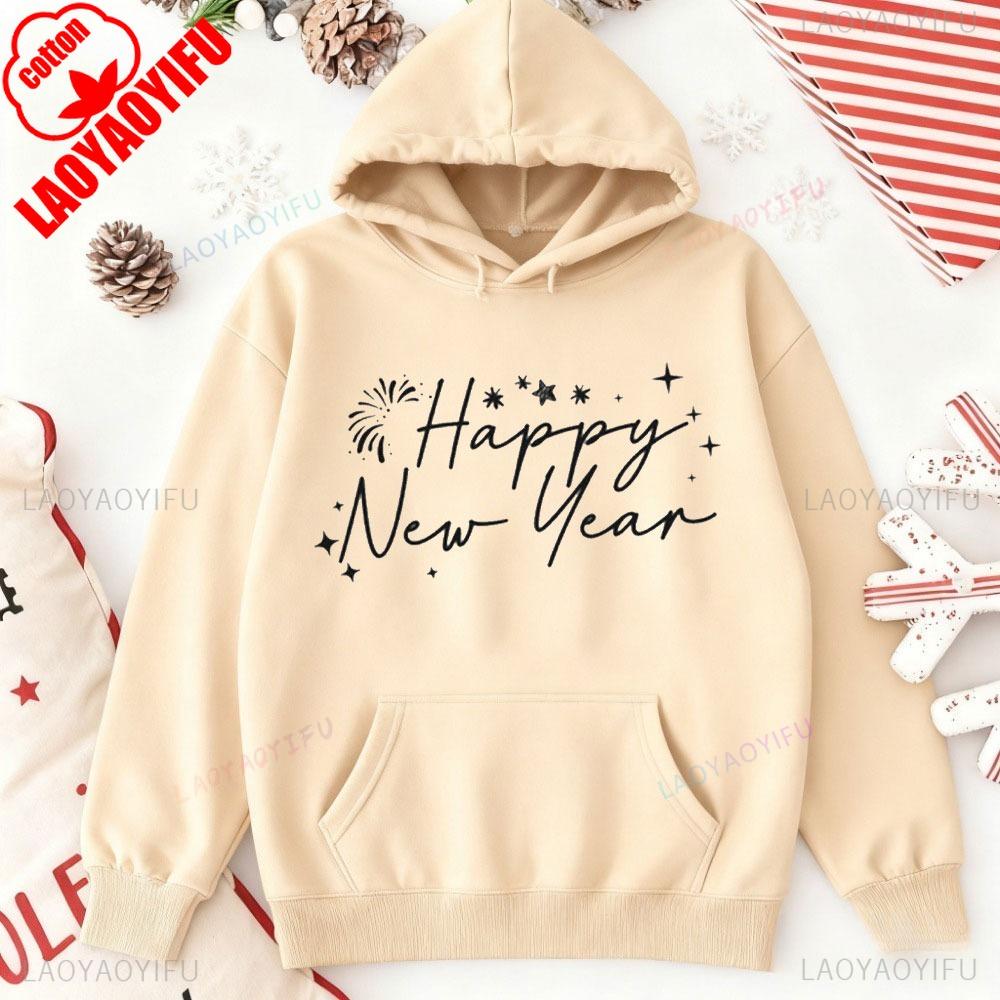 Happy New Year Celebration Sweatshirt Hello 2026 Hoodie Cheers To New Year 2026 Autumn and Winter Keep Warm Tracksuit