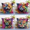 Painted Personalized Animal Art Pillow Case Printing Pillowcase Living Room Sofa Cushion Cover Bedroom Room Decor