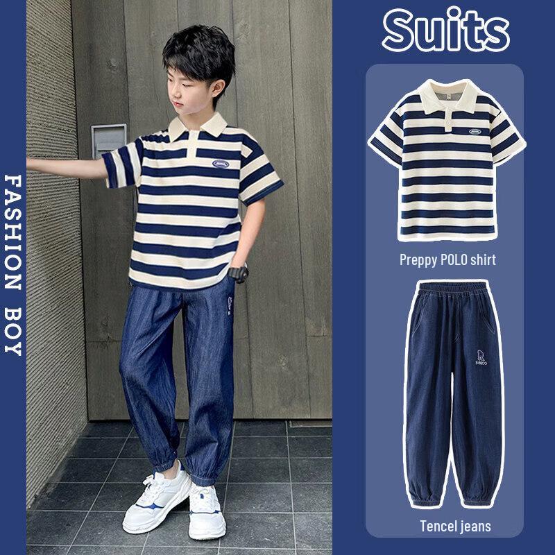 Moonkids Boys  Polo Shirt & Shorts Summer Outfit 130cm