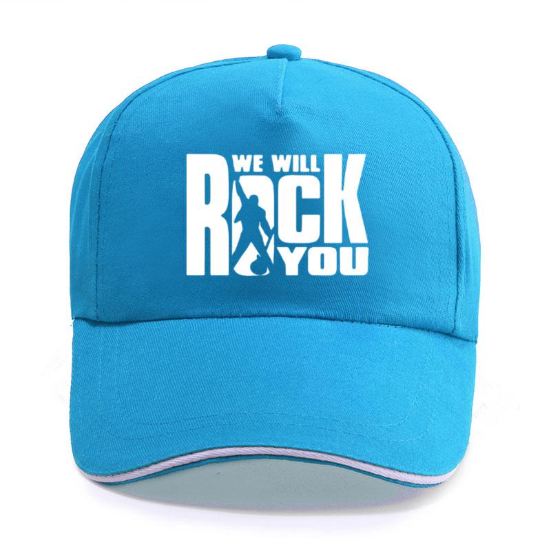 Cotton Trucker Caps We Will Rock You Print Baseball Cap Unisex Women Unisex Fashion Queen Rock Band Fans Rock Roll Hip Hop Hats