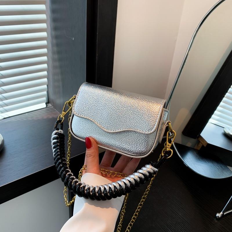 IELGY Women's Retro Bag, Textured Small Square Bag, Fashionable Shoulder Messenger Mobile Phone Bag.