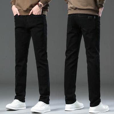 Spring/Summer Stretch Denim Trousers for Men Straight-Leg Slim Fit Youthful Versatile Casual Trousers New Arrival Men's Long Trousers