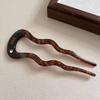 Acetate Wave Hairpin: High-End Retro U-Shaped Accessory for Women