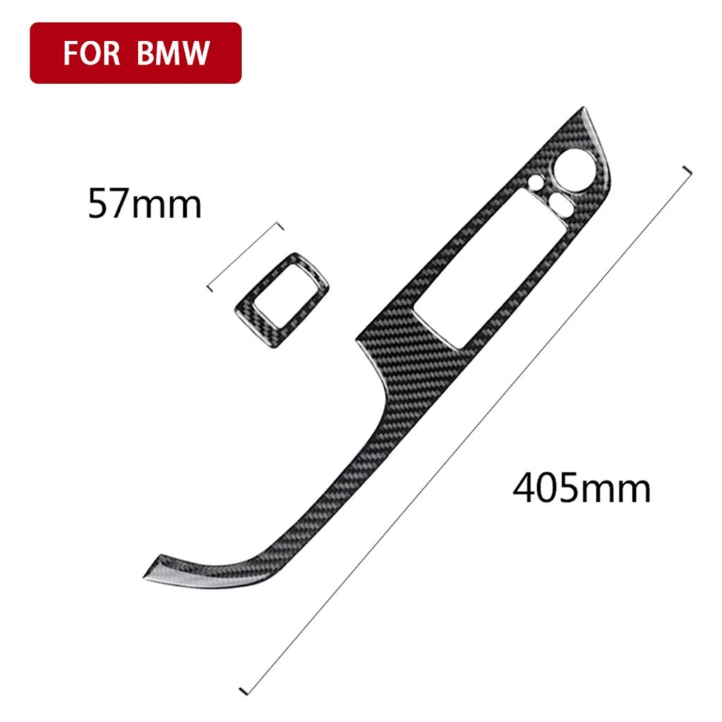 

For BMW 3 Series E92 2005-2012 Car Styling Left Side Driver Door Window Switch Cover Trim True Carbon Fiber Sticker Accessories