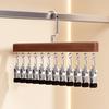 Trouser Clip Closet Organizer with 10/12 Clips Pants Scarves Skirts Belts Towels Underwear Heavy Duty Metal Frame Storage Rack