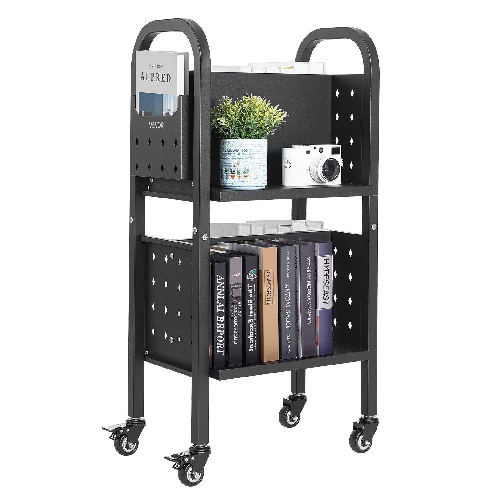 VEVOR Rolling Library Book Cart, 70
