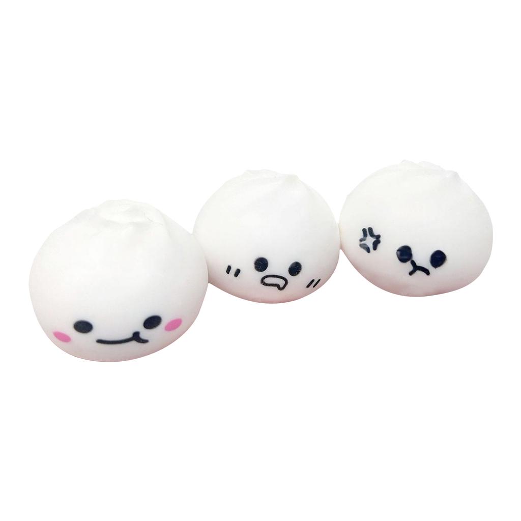 6 Cm Giant Mystery Dumpling Bao Bun Toy Mega Rainbow Stress 3Pcs White Fun Desk & Gift Toy For Kids & Adults Skateboard