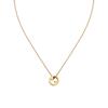 Blondie Long Ladder Shaped Crystal Hollow Round Interlocking Double G Pendant Necklace Women Necklace Gold 837291-J9740-8519