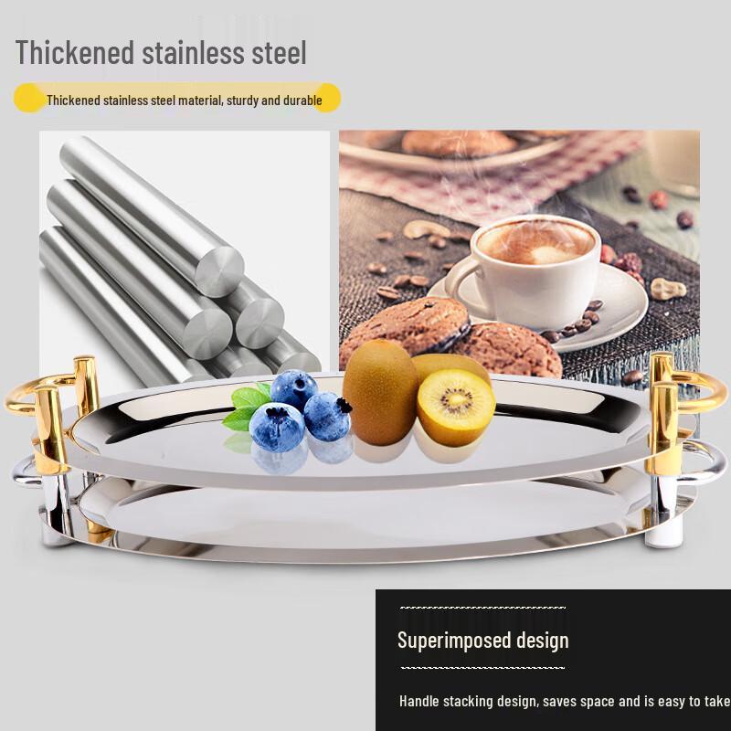 Stainless Steel Stackable Square Mirror Tray