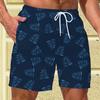 Summer Men's 3D Printed Beach Pants Fashion Versatile Trend Breathable Casual Vacation Style