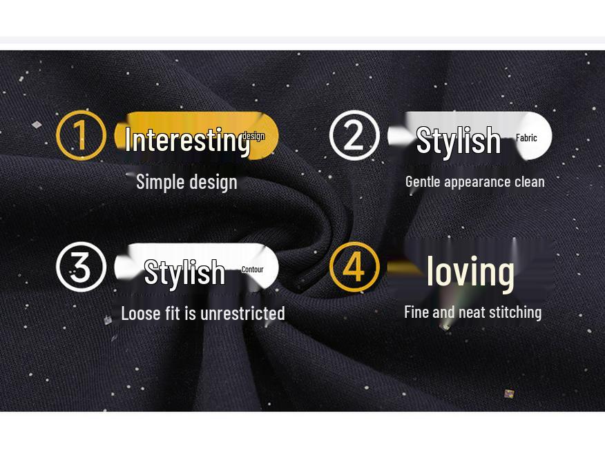 Autumn Starry Hooded Sweatshirt - Trendy Unisex Drop Shoulder High Street Style