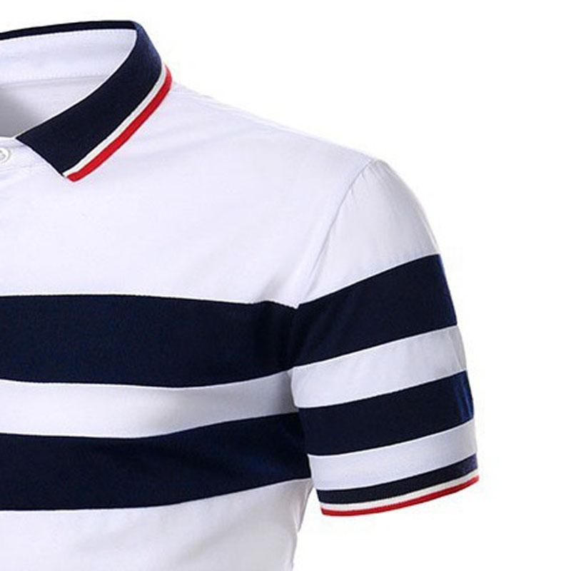 Fashionable Summer Casual Polyester Fiber Slim Fit Short Sleeved Shirt Suitable for Outdoor Quick Drying Men's Polo Shirt