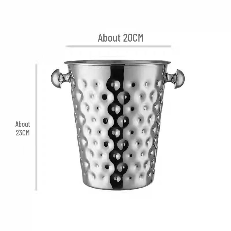 5L Stainless Steel Hammered Ice Bucket