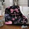 1pc Gothic Elements Print Blanket   Lightweight Flannel Throw Blanket For Sofa, Bed, Living Room, Office, Outdoor Travel, Camping