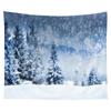 Nordic Christmas Tapestry Watercolor Christmas Tree Print Bedside Hanging Cloth Bedroom Background Cloth
