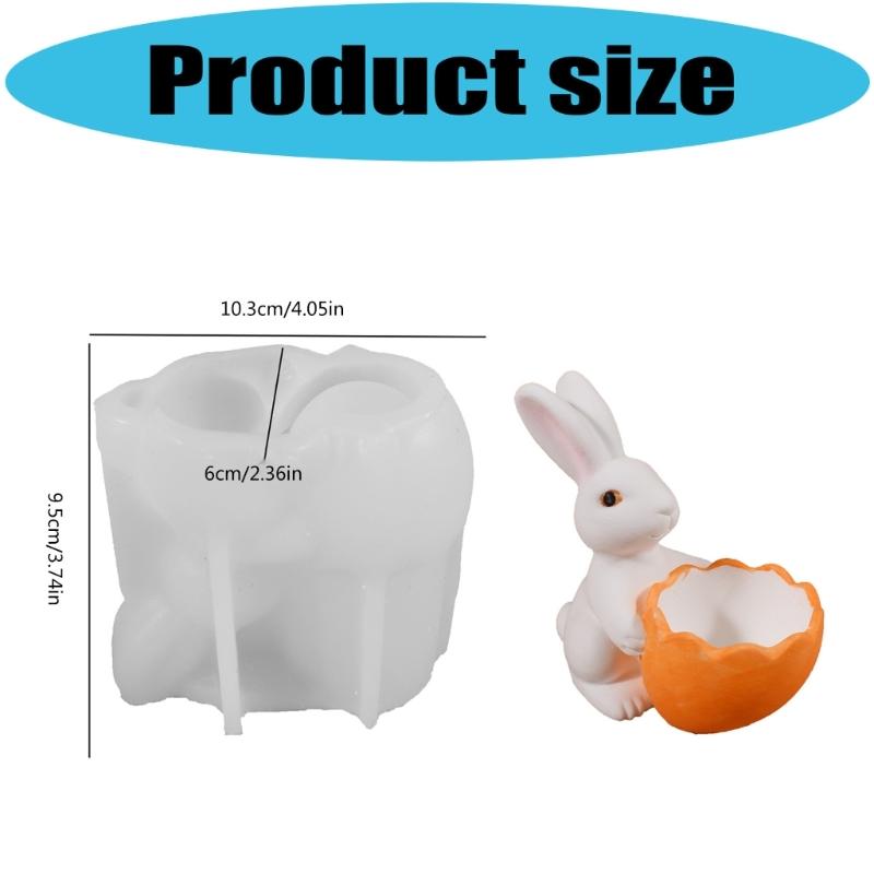 Silicone Mould for Creating Charm Eggs Shell Rabbits Decorations with Multipurpose Craft Use