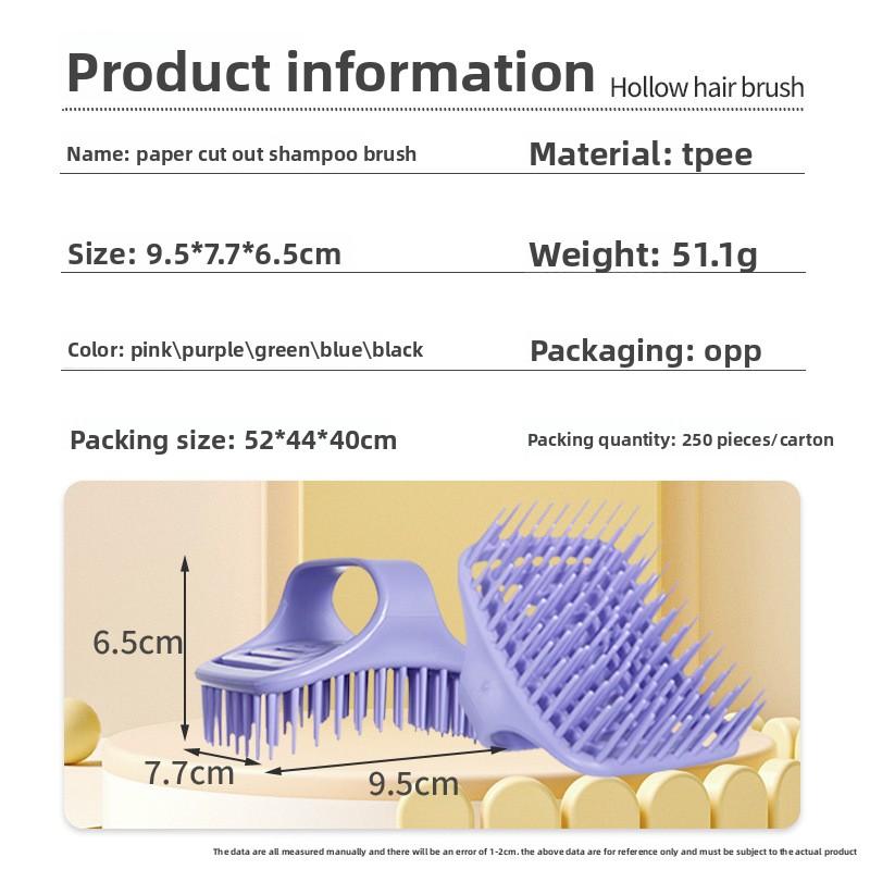 Hair Comb Scalp Massagers Square Comb Women Men Shower Brush Hair Scalp Shower Wash Clean Hair Tool Brush