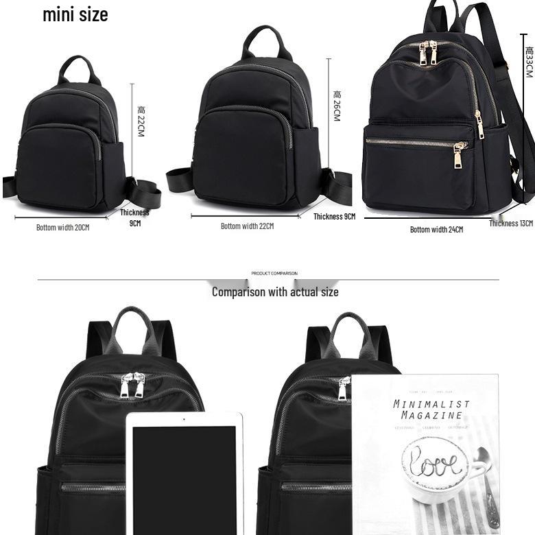 2025 Women's Mini Oxford Cloth Backpack: Canvas, Waterproof, Multi-Use, Single Shoulder, Crossbody Bag