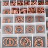 570pcs 30 Sizes Copper Washers Flat Ring Set Kit with Plastic Box
