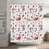 TU Christmas Shower Curtain Cute Santa Claus Pattern Holiday Festive Bathroom Decor Waterproof Fabric Holiday Gift XMAS Themed H