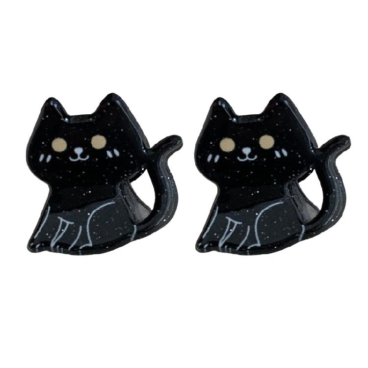 2Pcs Creative Halloween Costume Clip Reusable Acrylic Hairpin Hair Accessories For Children Adults Theme Parties