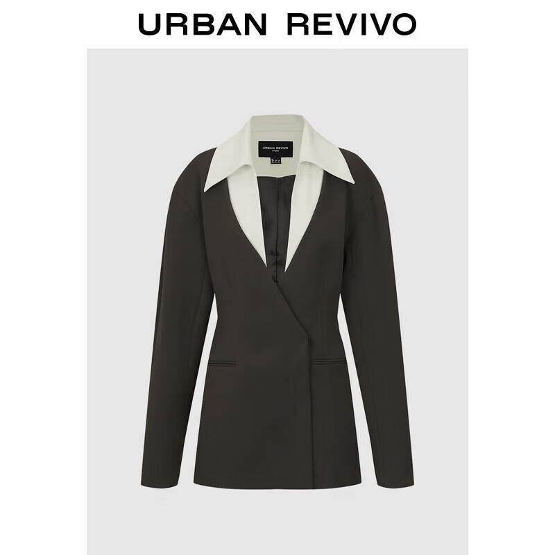 UR Designer Series 2025 Fall Women s Color-blocked Waist-Cinching Jacket XL