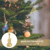 14pcs Christmas Musical Instrument Ornaments Mini Trumpet Saxophone Guitar Model Tiny Instruments Set Xmas Tree Hanging Decorations Music Party
