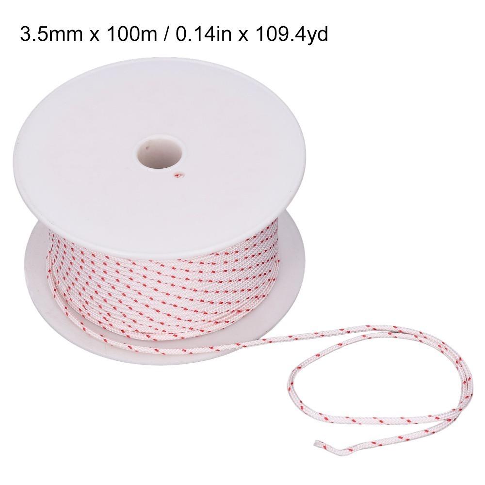White and Red Recoil Starter Rope Nylon Nylon Cutter Rope Practical Lawn Mower Rope