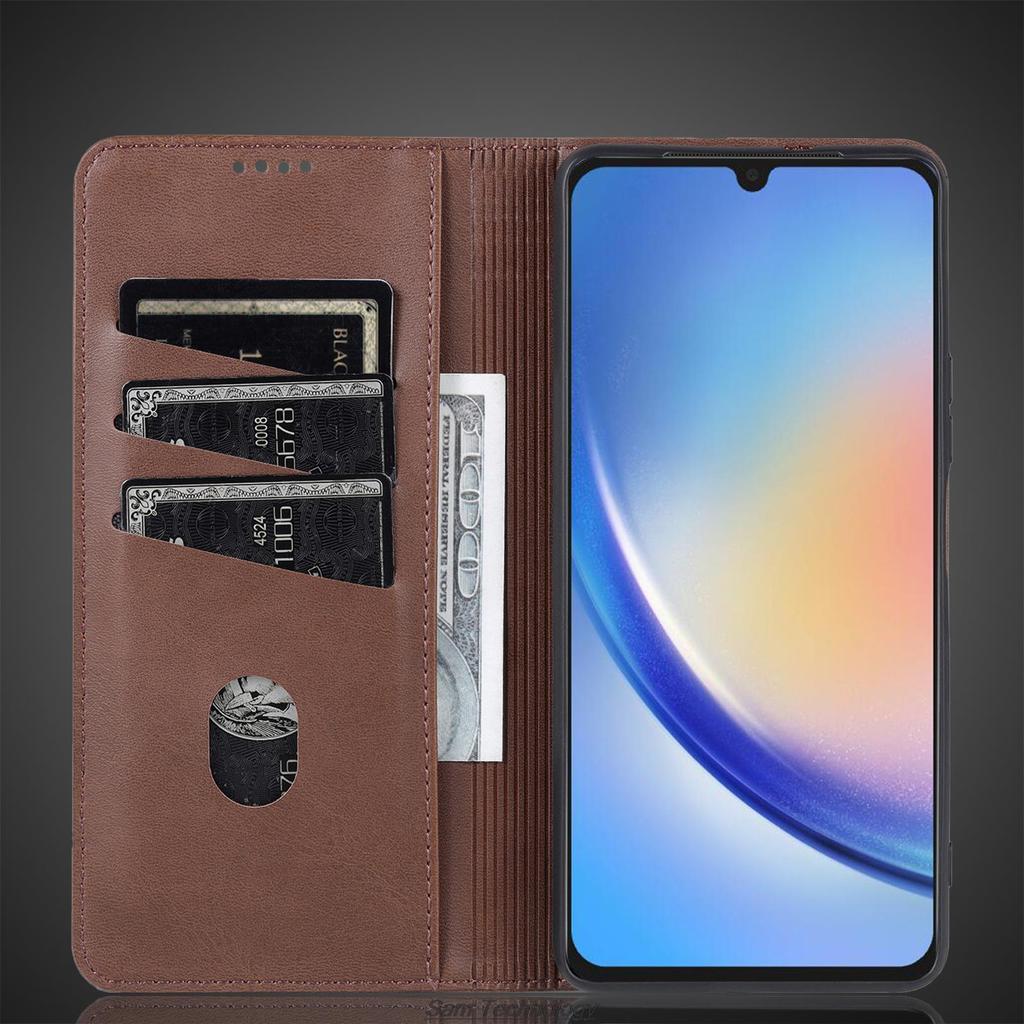 Deluxe Magnetic Adsorption Leather Case for Samsung Galaxy A34 5G Flip Cover Protective Case for Galaxy A34 5G Fundas Coque