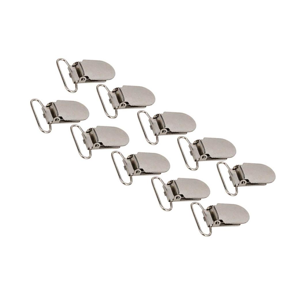 20PCS Metal Pacifier Suspender Clips Suspender Snap for Clothes Decoration Project Craft20pcs